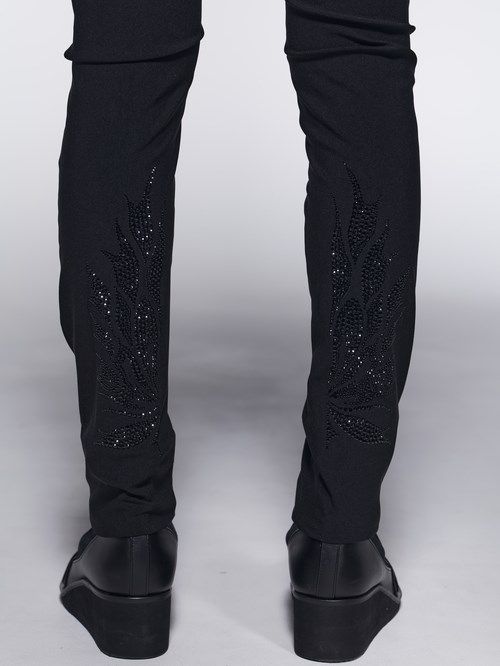 《予約品》 SaruelCargoPants / スワロ装飾カーゴパンツ / ブラック 【kiryuyrik】 9月以降入荷予定