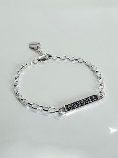 《受注生産》 GODSIZE® I.D. TAG with #2 CHAIN BRACELET with CIRCLE / ゴッドサイズ® I.D.タグ#2チェーンブレスレットウィズサークル 【注文から2-3週間後入荷予定】