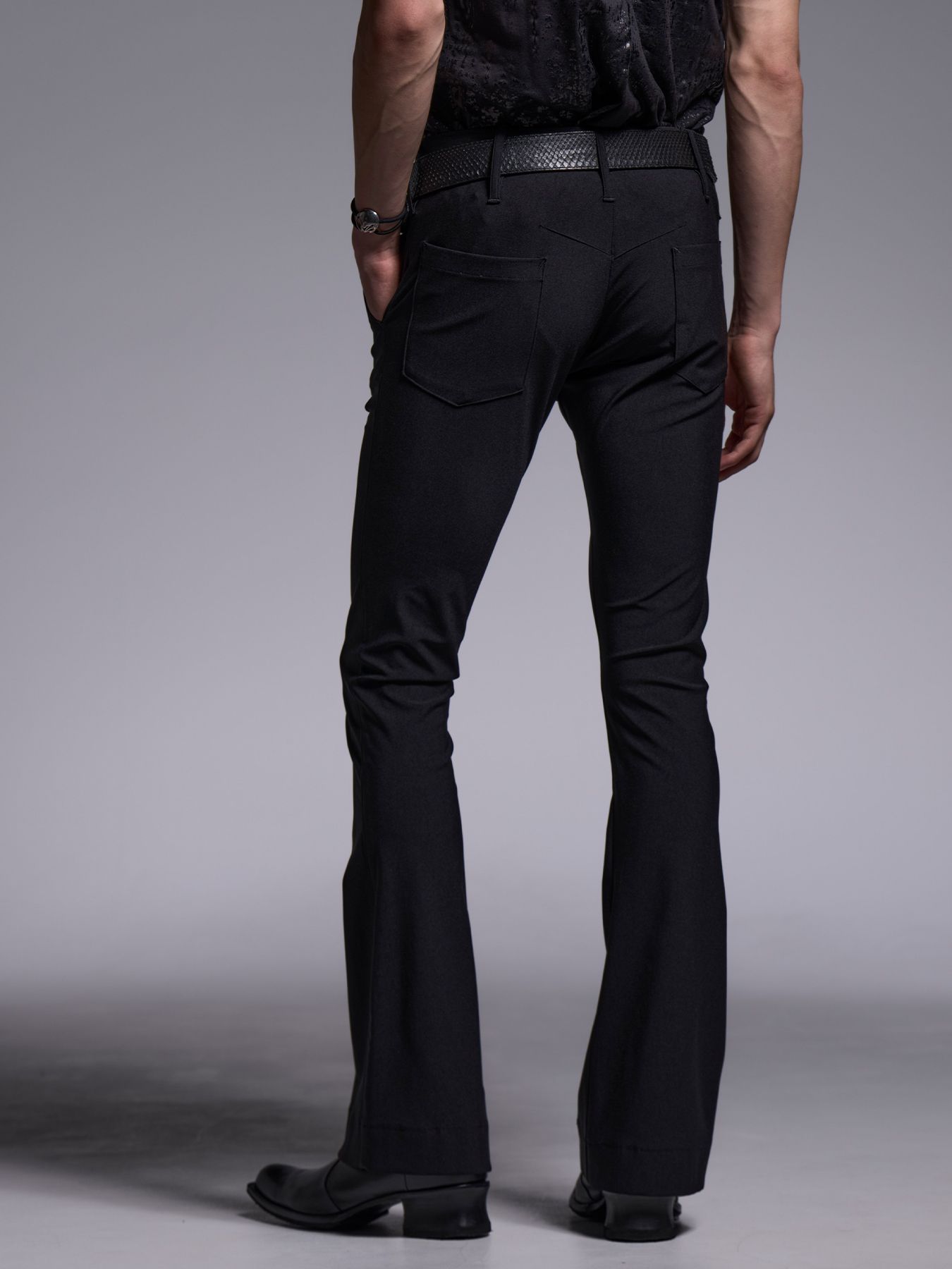 Flare Skinny Slacks / フレアスキニースラックス / ブラック