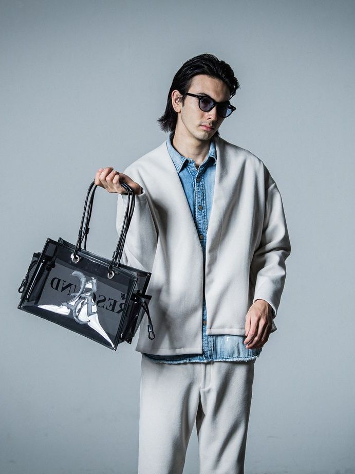 《予約品》 vermilion×RESOUND PVC TOTE BAG / ビニールトートバッグ / ブラック