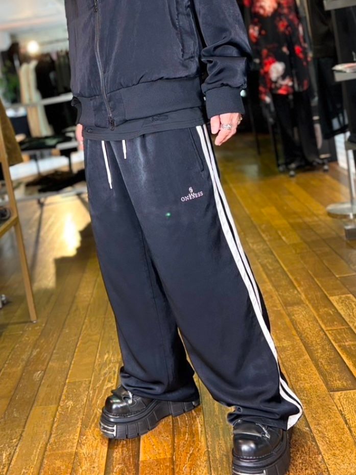 【予約品 5月18日(日) 締切】Line Wide Slacks / ラインワイドスラックス / ブラック&ホワイトライン