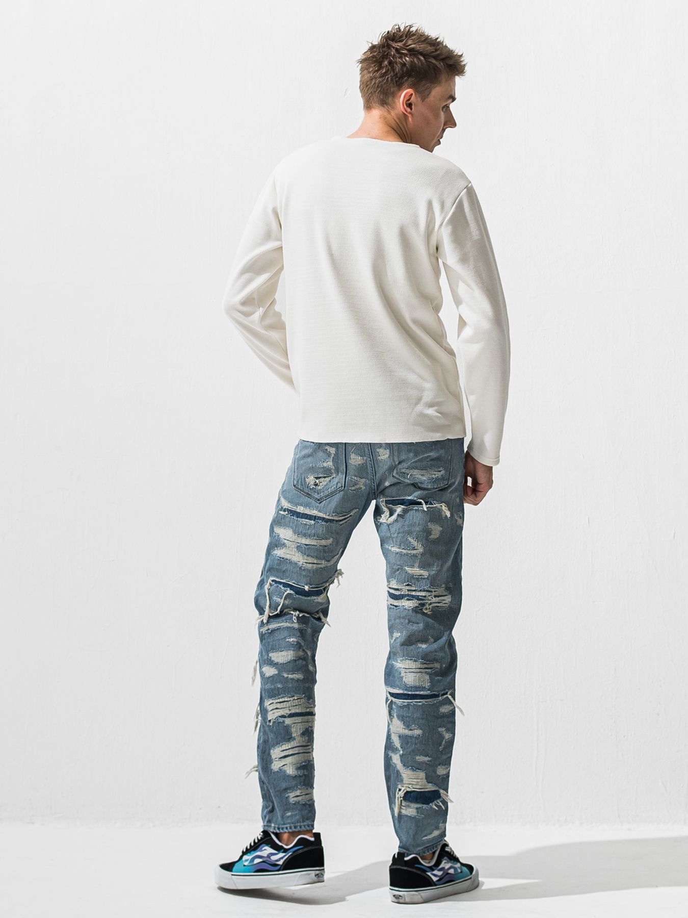 【予約品 9月6日(日) 締切】SCOTT JEANS / ライトオンスヴィンテージジーンズ / インディゴ スペシャルクラッシュ