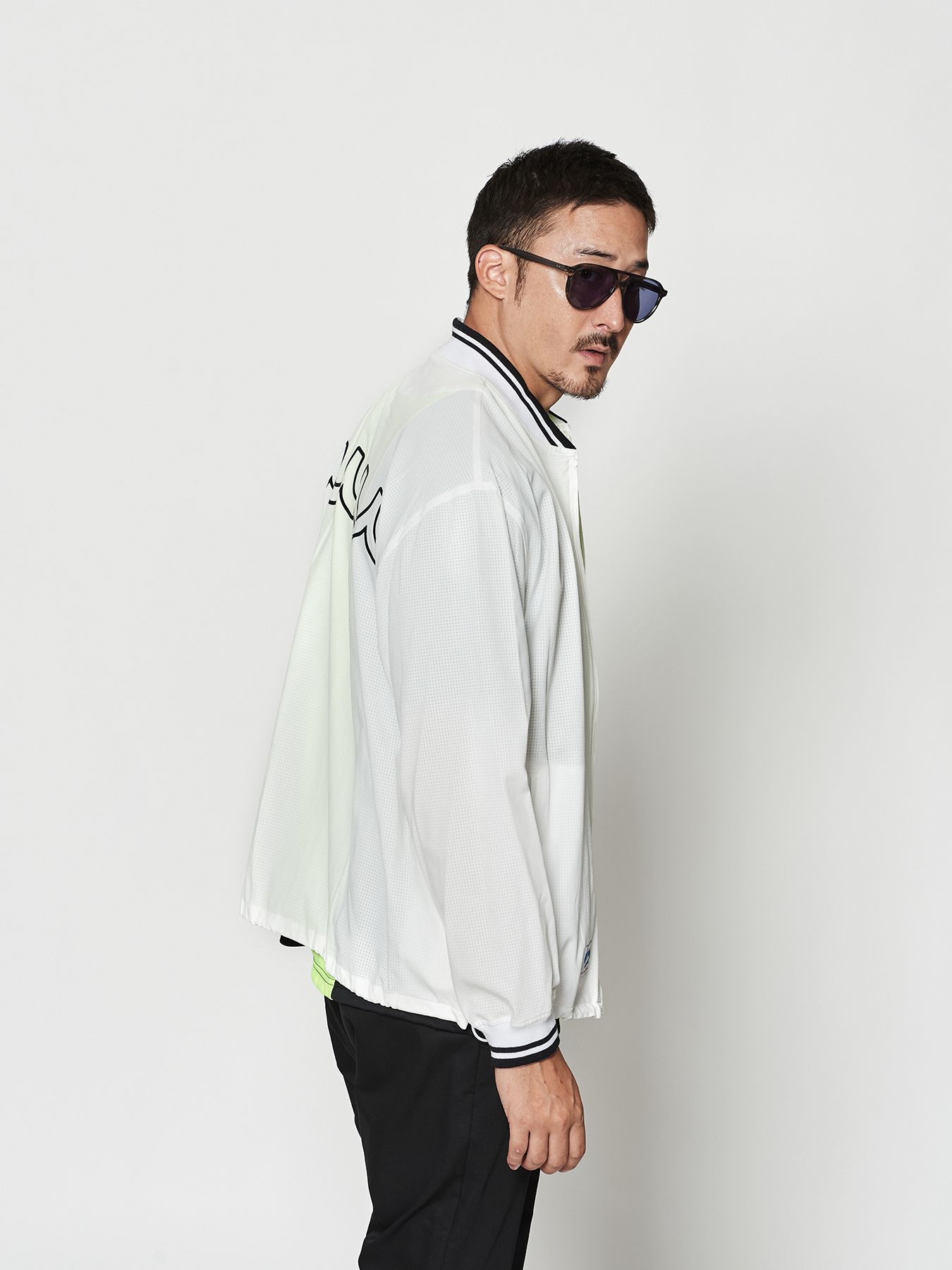 【予約品 10月9日(木) 締切】muta Dot Air(R) Ventilation Jacket / リブブルゾン / ホワイト【Acanthus × muta MARINE】