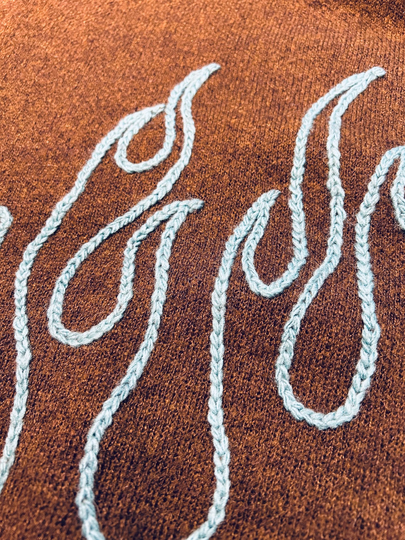 ファイヤー刺繍モヘヤニット ブラウン 【A(LeFRUDE)E】