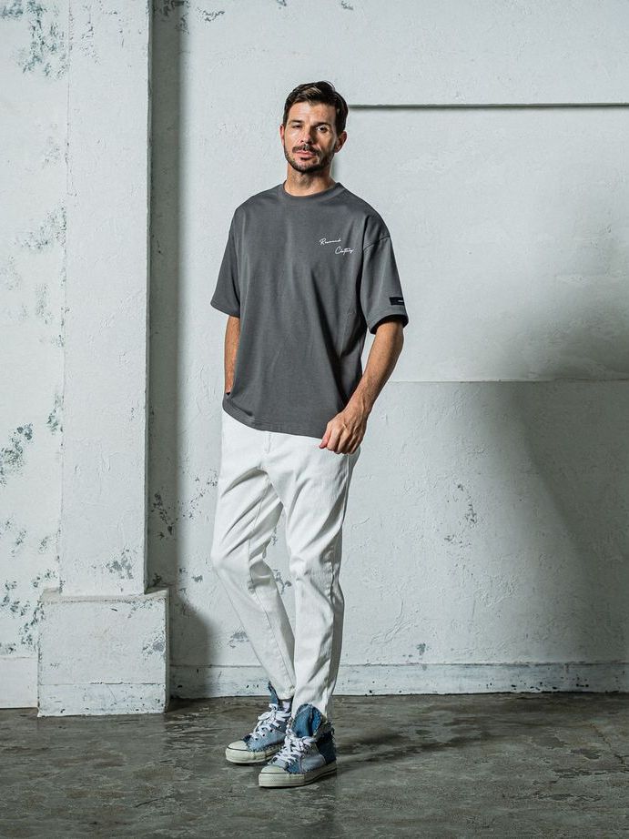 《予約11月17日19時締め》 BACK Photo OVER  TEE / オーバーTシャツ / グレー