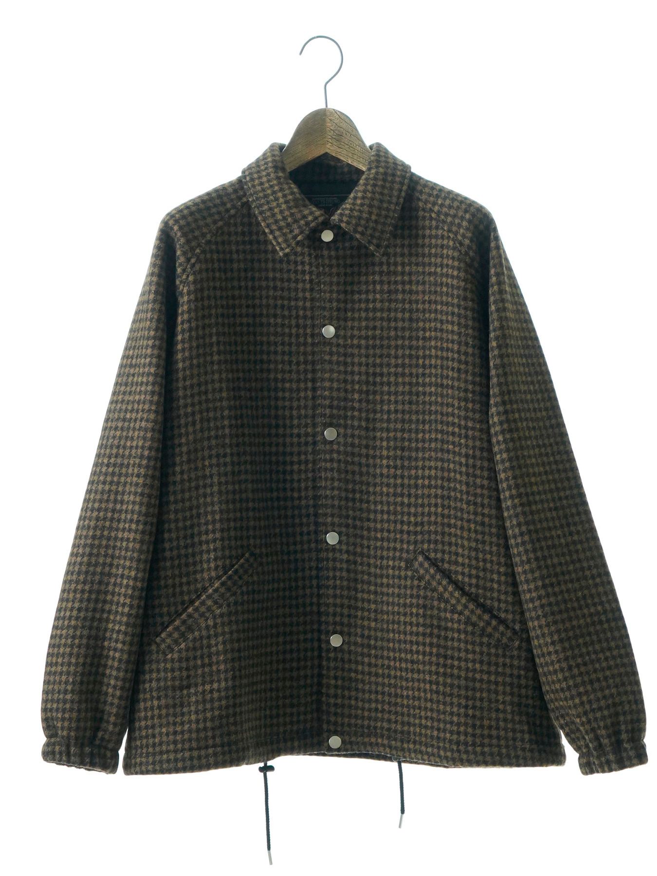 【予約品 】Houndcoach / ウール コーチジャケット / ベージュ×ブラック千鳥