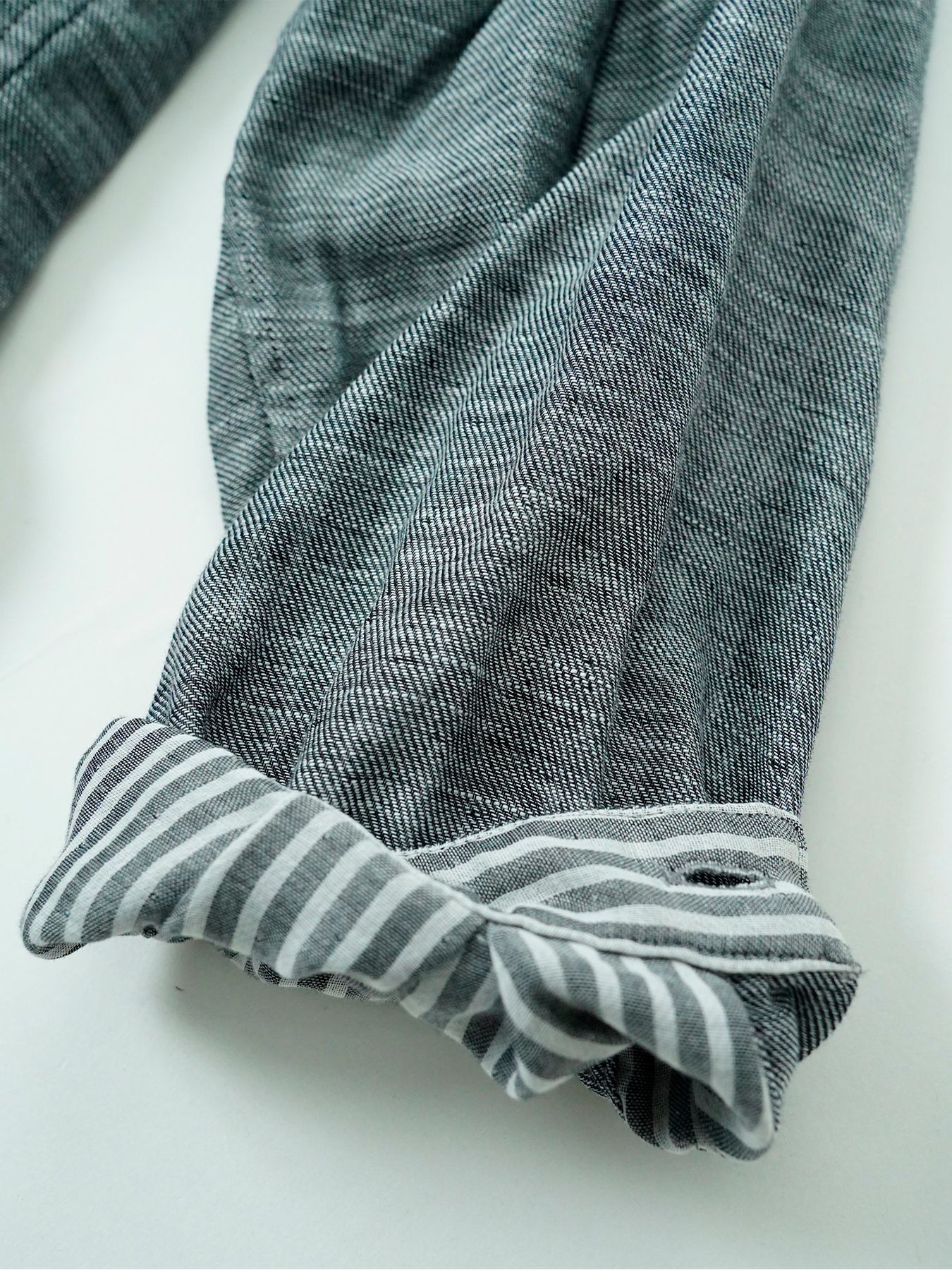 【予約品 11月9日(月) 締切】BACKSTRIPESHIRT / バックストライプシャツ / 杢グレー