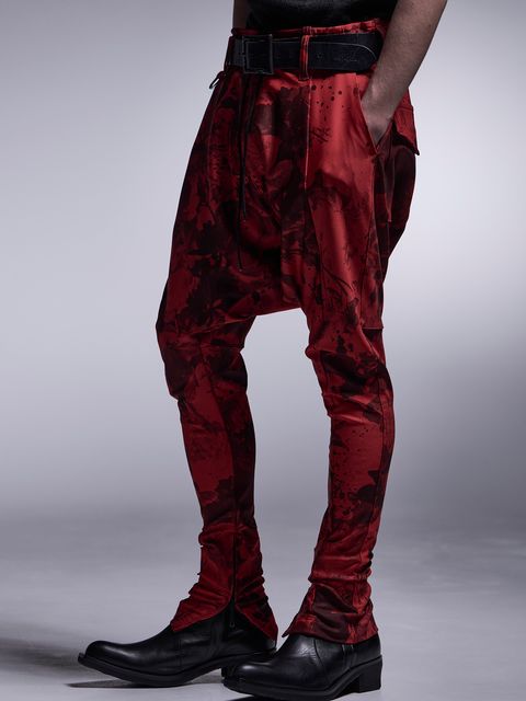 【予約品 】Sarrouel Pants / サルエルパンツ / ブラック&レッド