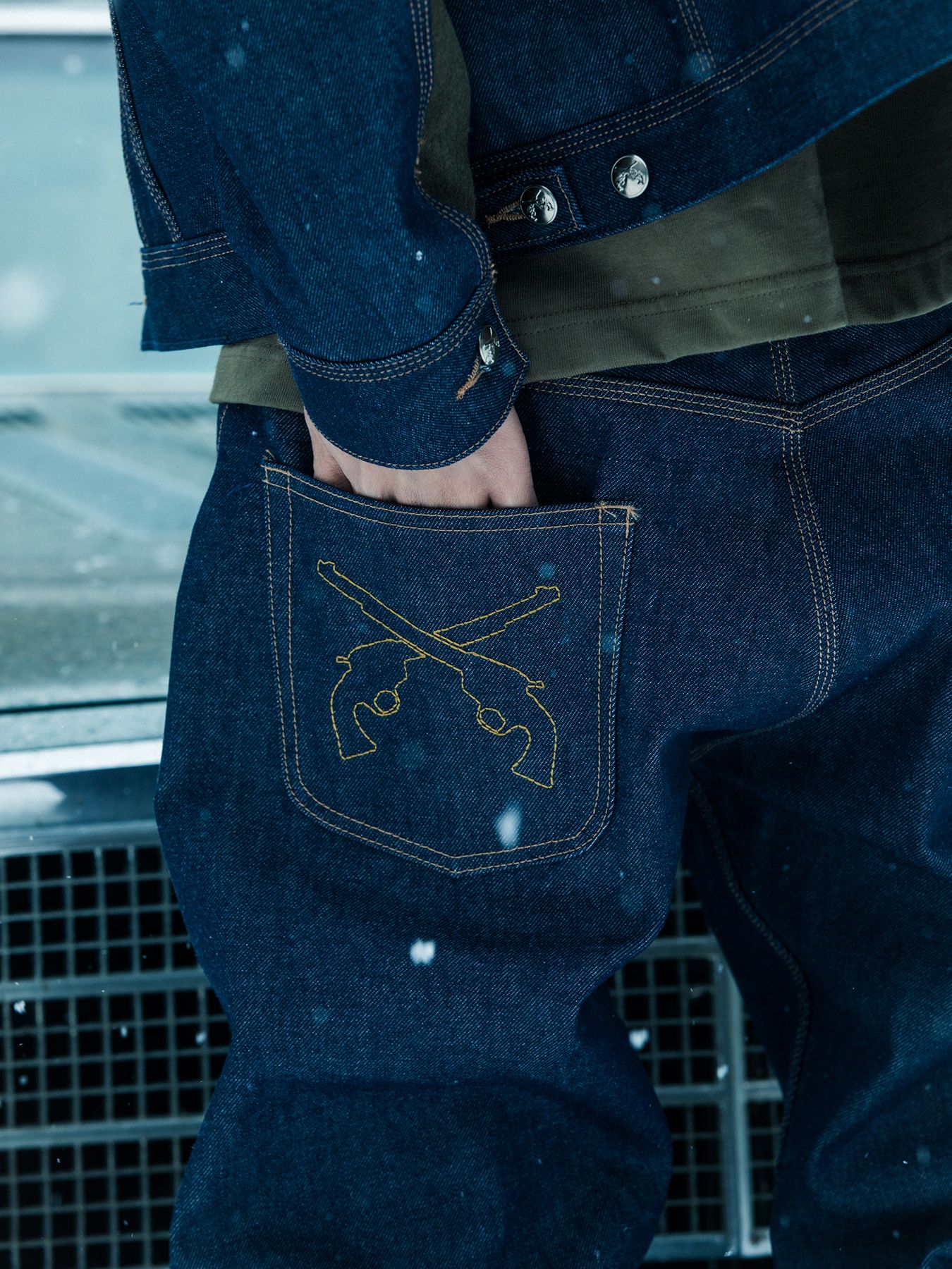 【予約品 3月9日(月) 18:00 締切】VIN/DEN/WIDE BASIC / ヴィンテージ ワイド デニム パンツ / ブルー