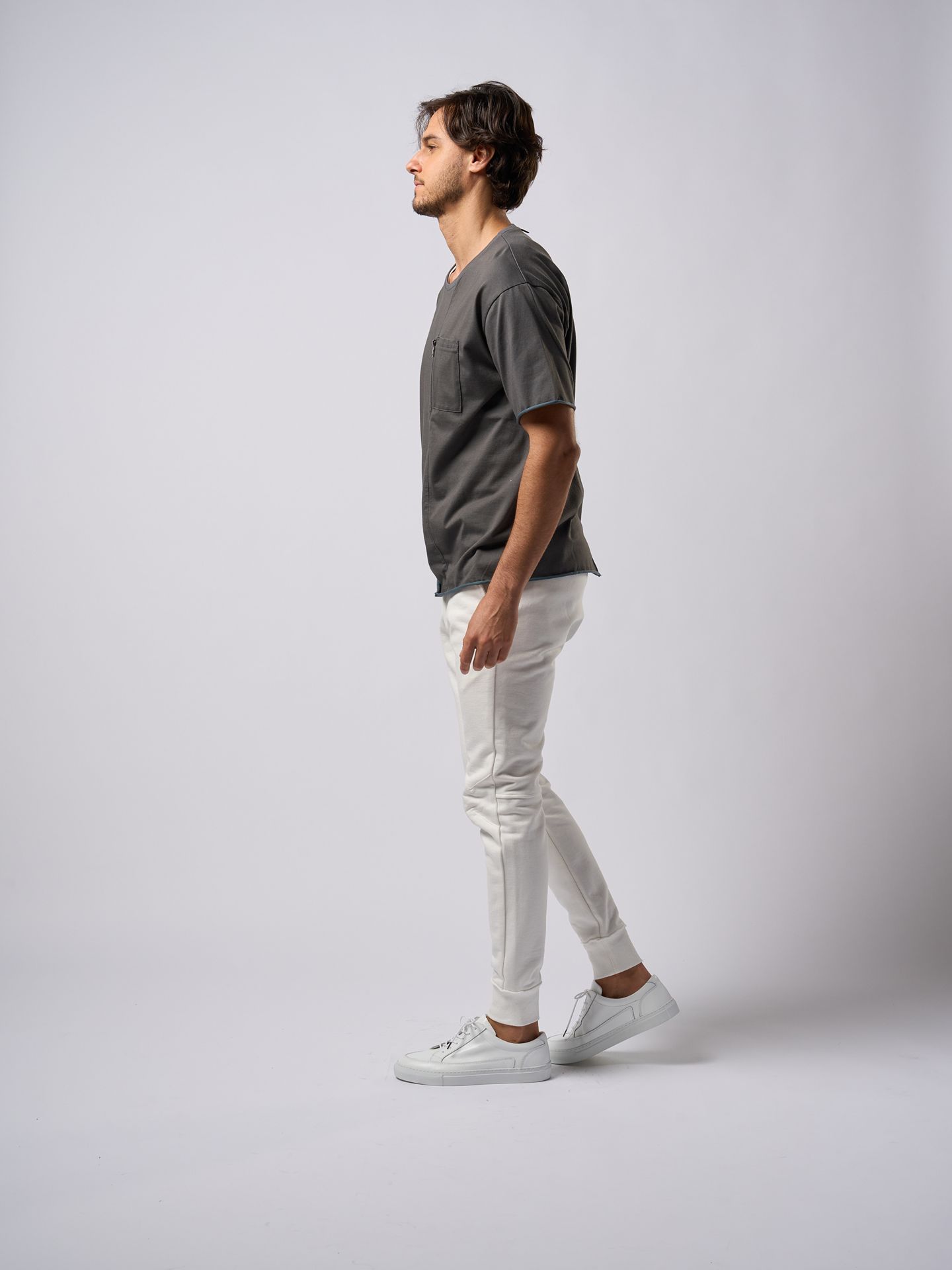 【予約品9月19日 10時締め】 basic rib sweat pants / スウェットパンツ / ホワイト