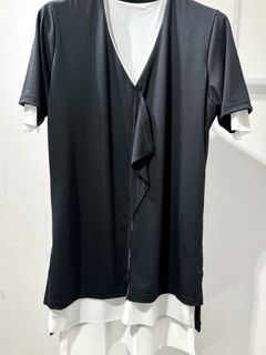 《予約品6/17締め》 FrillLayeredT-Shirt / レイヤードTシャツ / ブラック・ホワイト