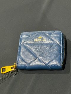 キルティングコンパクト財布 / ブルー