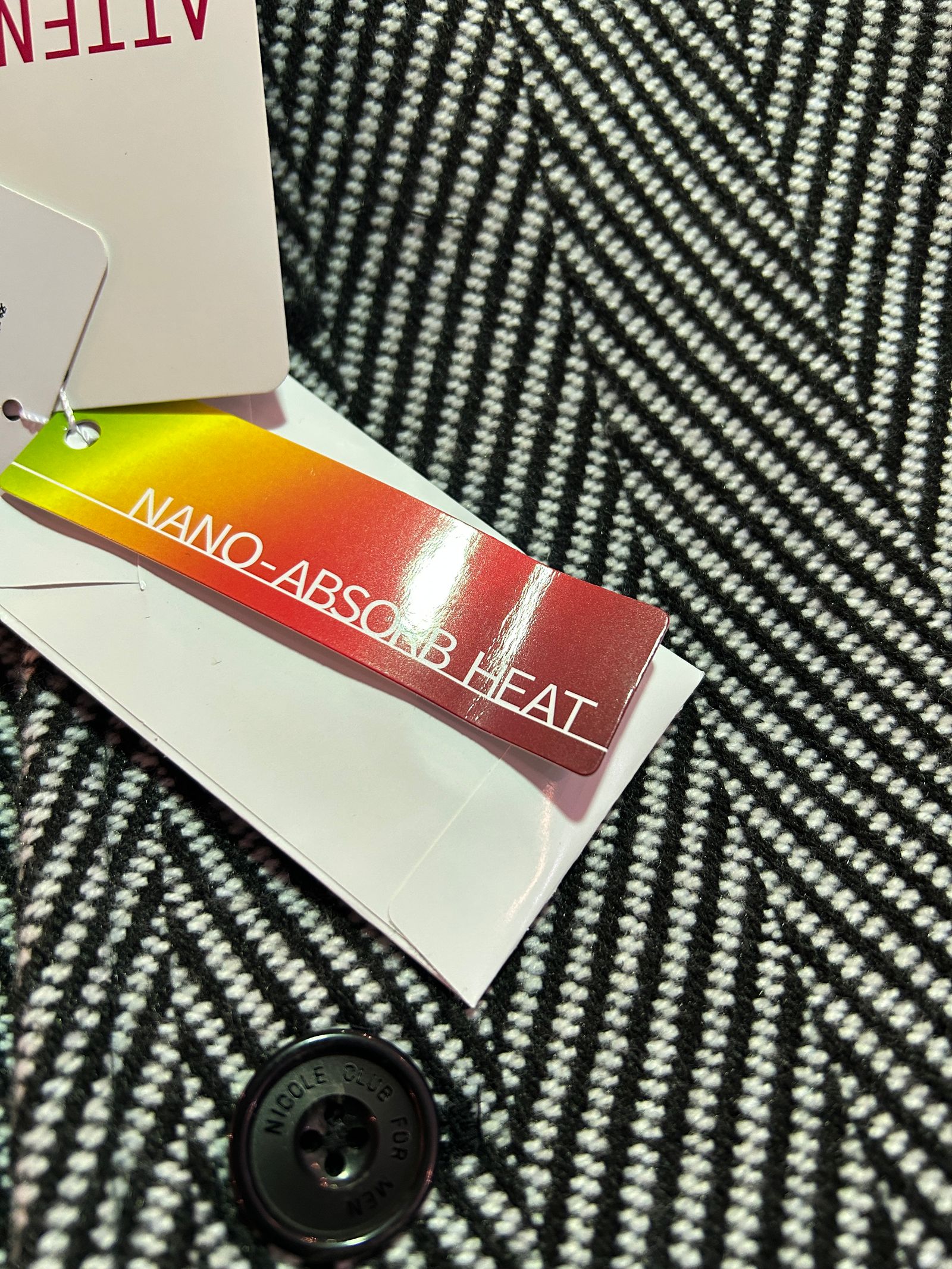 アラカルトハイブリットメルトン スタンドコート ヘリンボーン 【NICOLE CLUB FOR MEN】