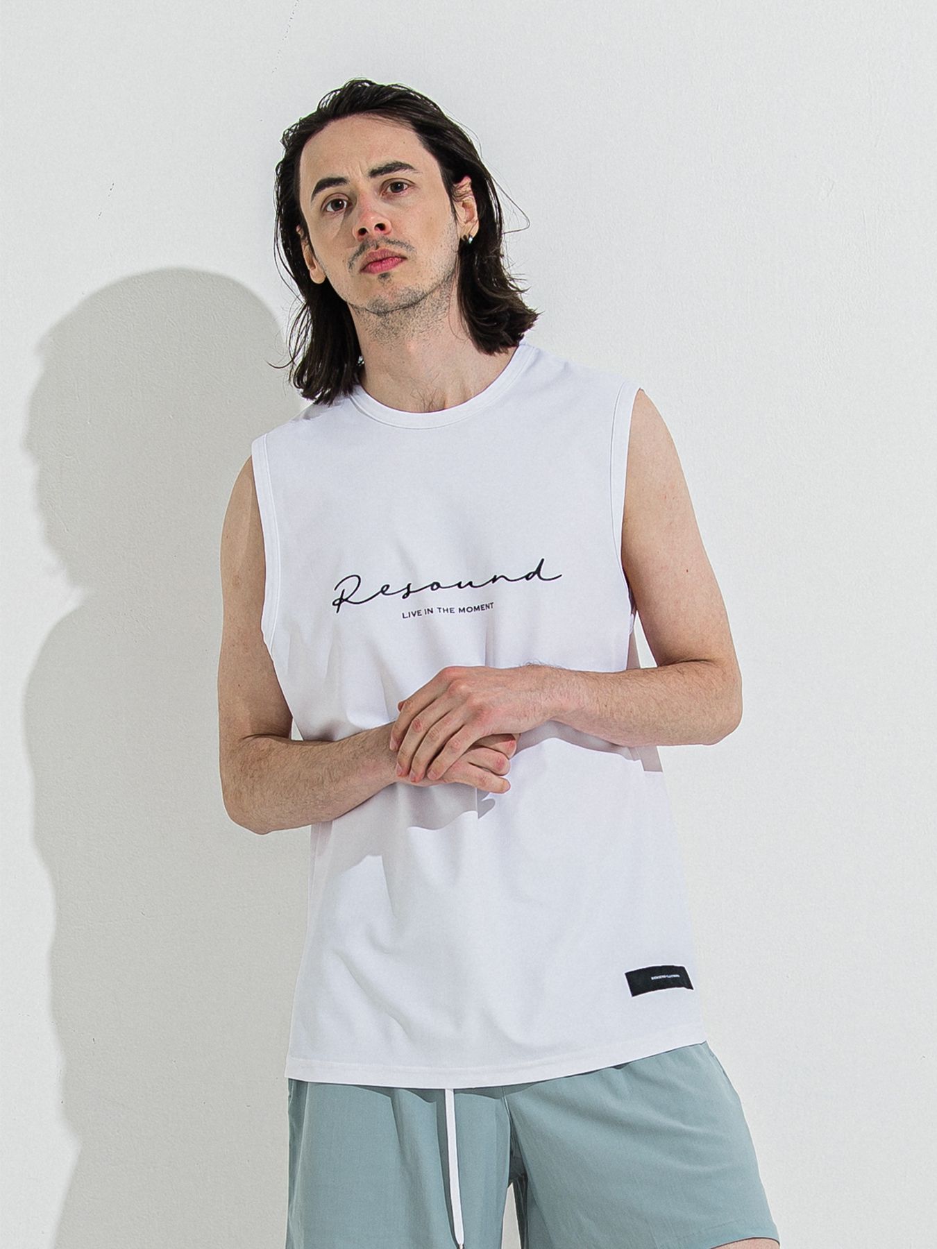 【予約品 】RASH OVER NO SLEEVE / ラッシュガード オーバーサイズノースリーブ / IDホワイト