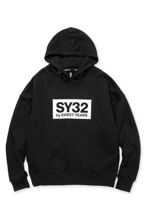 SY32 by SWEET YEARS 袖ロゴ ビッグシルエット パーカー
