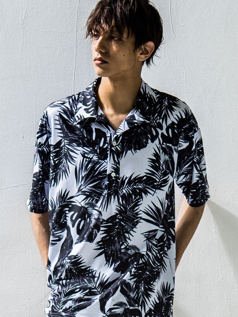 Leaf RUSH OVER POLO ポロシャツ / WHITE