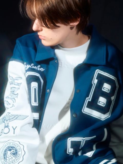 1976 BOY KNIT STADIUM JUMPER / スタジャン / ネイビー