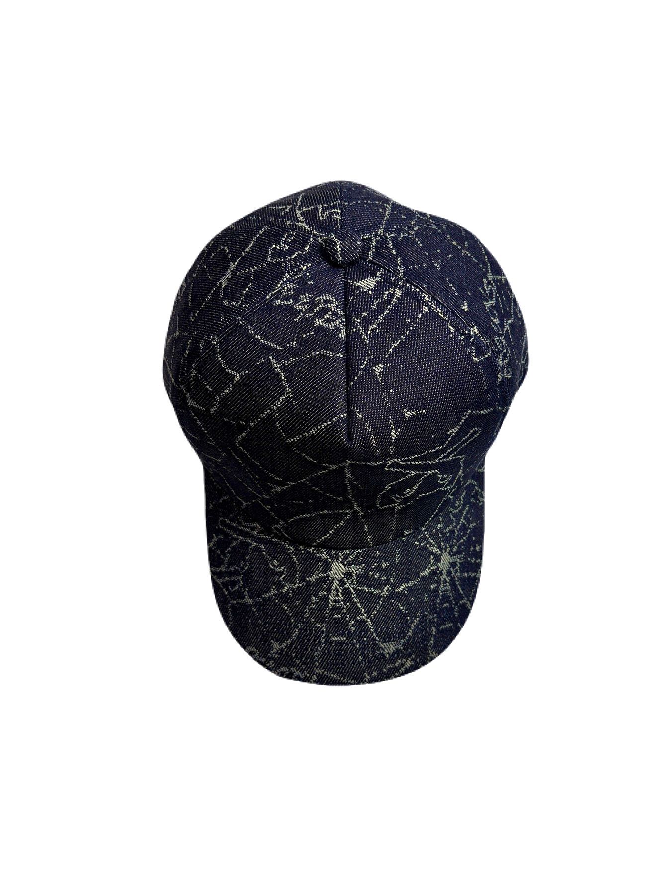 【予約品 3月9日(月) 18:00 締切】SPIDER JQ DENIM CAP / スパイダージャガードデニム ベースボールキャップ / ブルー