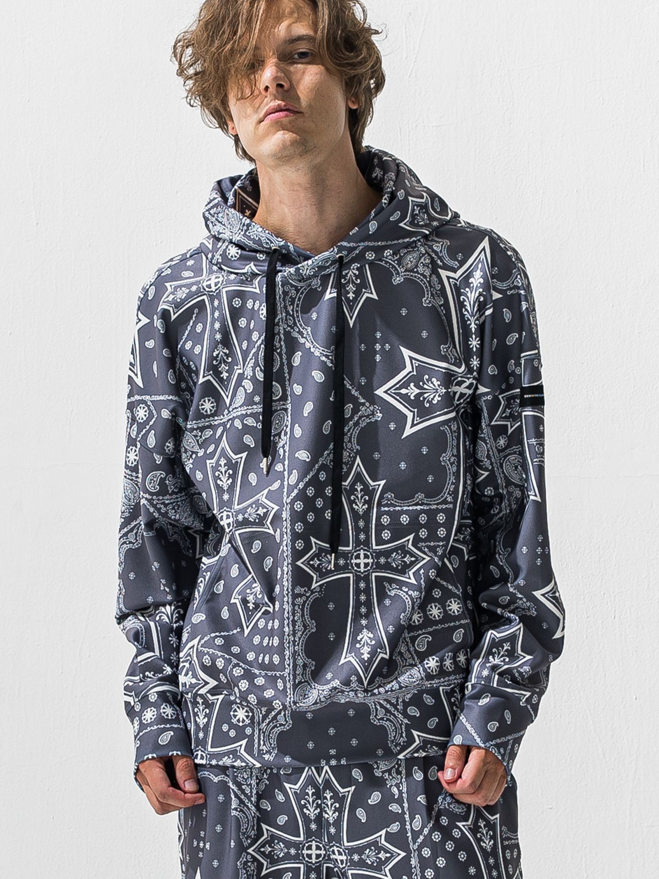 【予約品 9月6日(日) 締切】OVER HOODIE / トリコット オーバーパーカー / クロスグレー