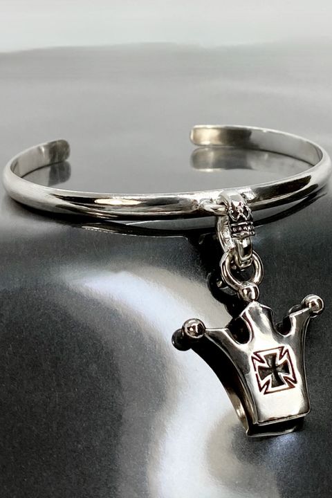 《受注生産》 BANGLE BRACELET [CROWN] バングル 【GOD SIZE】 注文から2～3週間後入荷予定