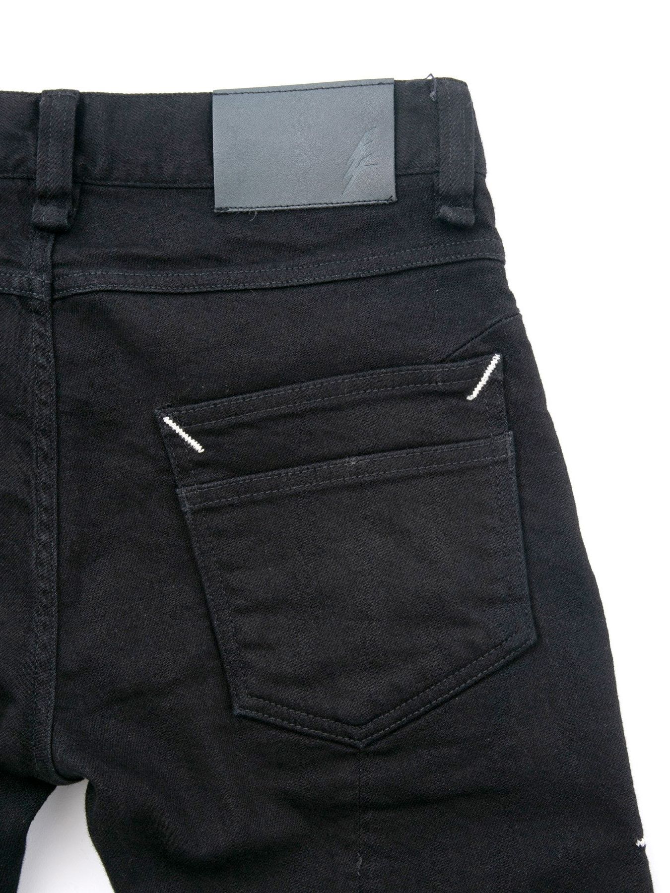【予約品 10月12日(日) 締切】11oz Organic Cotton Stretch Denim Skinny Jeans / 11oz オーガニックコットン ストレッチデニム スキニー / Skinny John / ブラック（ワンウォッシュ加工）