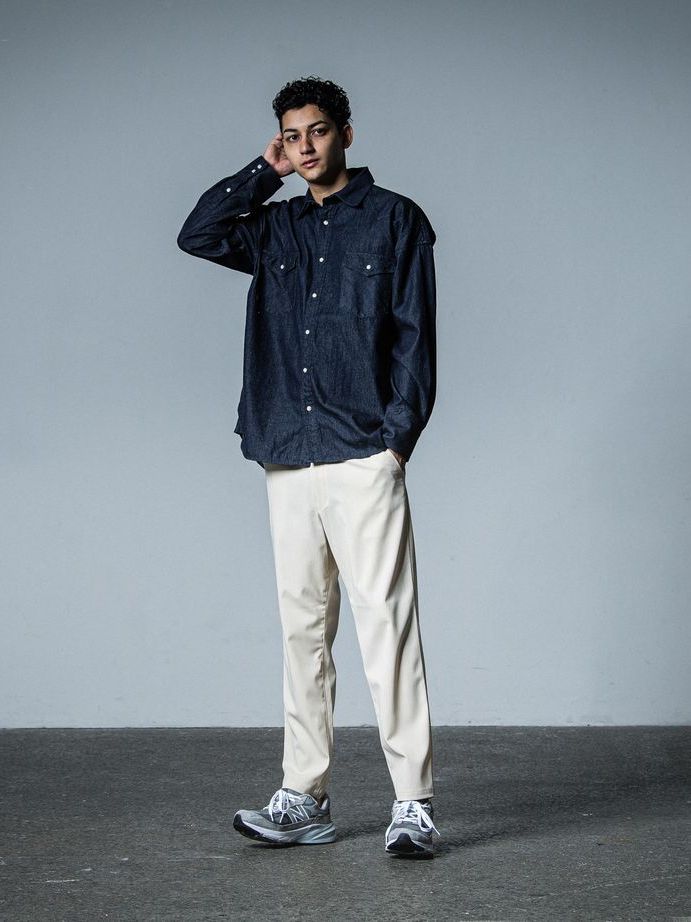 《予約品》 JAMES OVER DUNGAREE SHIRT  / オーバーウエスタンシャツ / インディゴワンウォッシュ