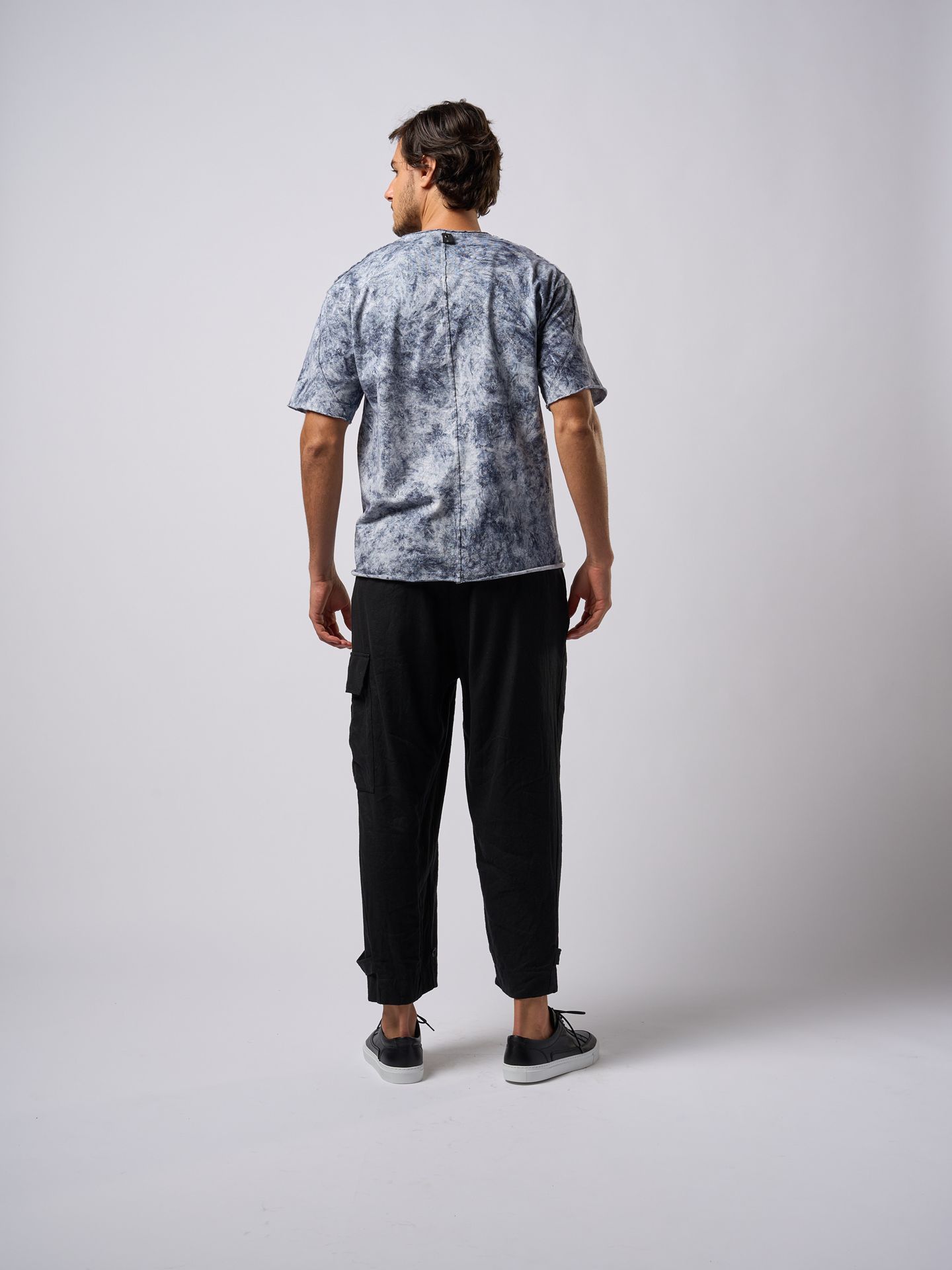 【予約品9月16日 10時締め】 side pocket easy cropped  / イージーパンツ / ブラック