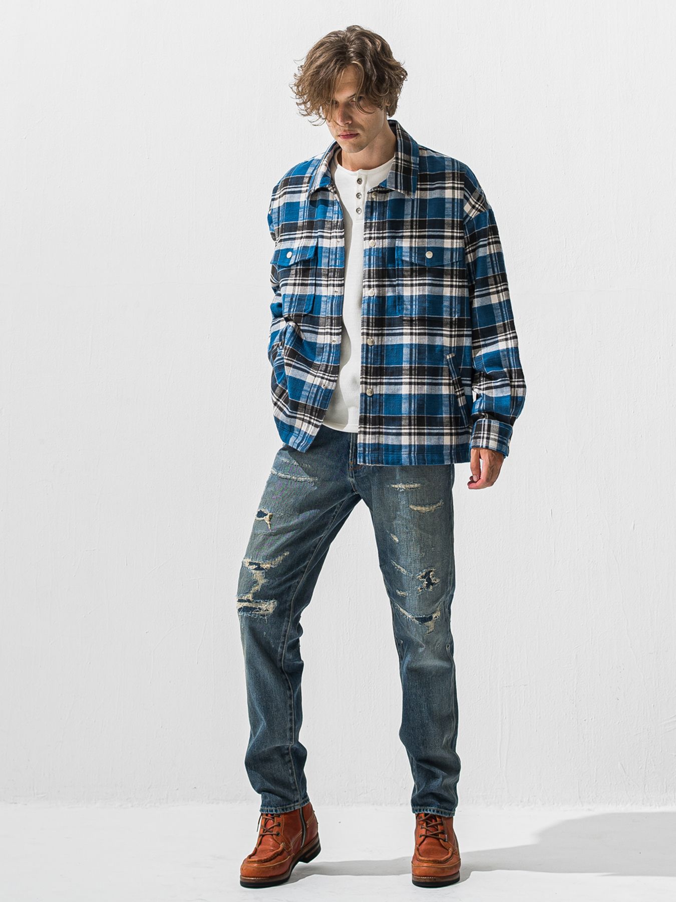 【予約品 9月6日(日) 締切】SCOTT JEANS / ライトオンスヴィンテージジーンズ / インディゴ ユーズド
