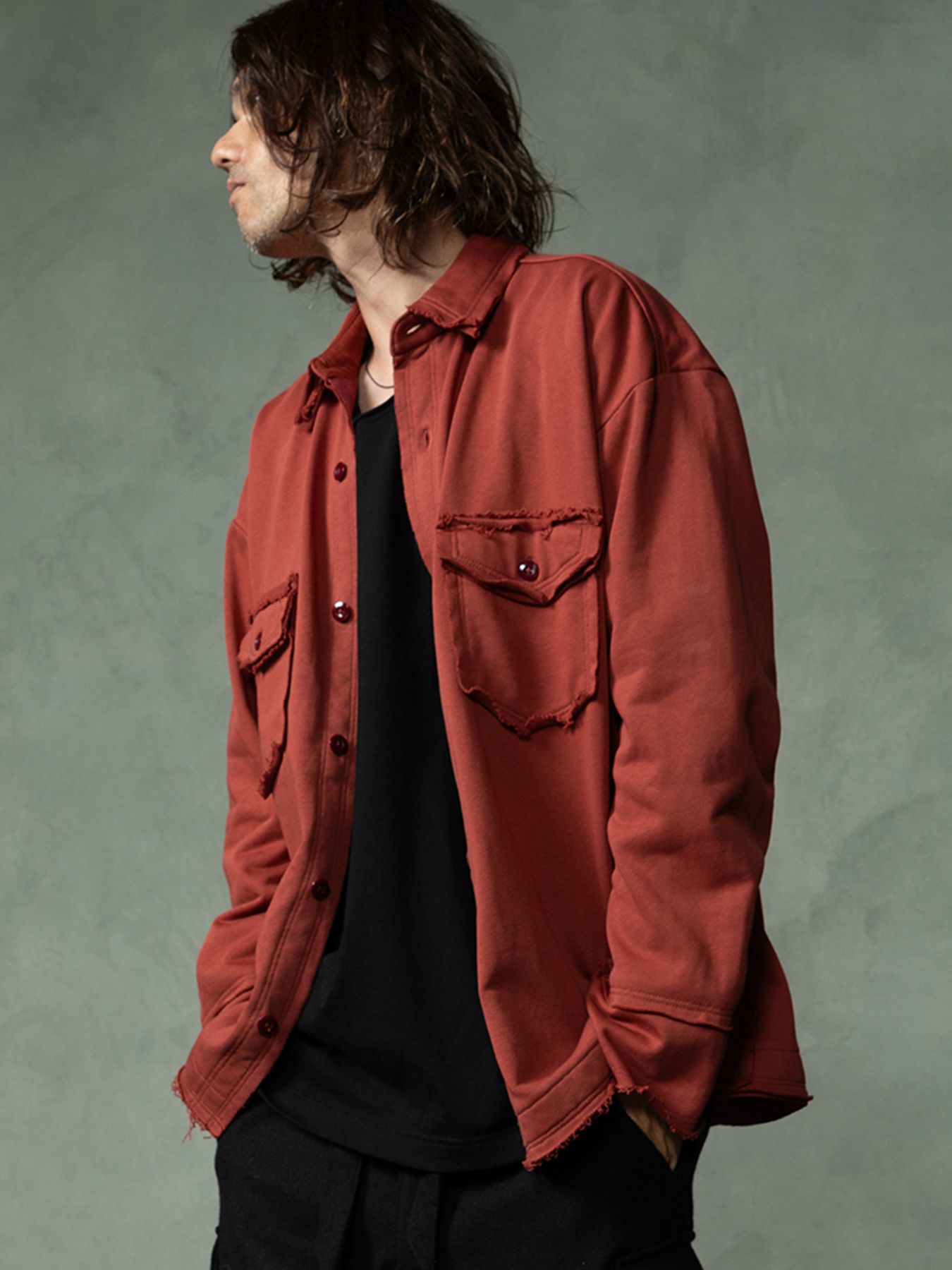 【予約品 7月5日(日) 締切】SWEAT OVERSHIRTS / スウェットオーバーサイズシャツ / レッド
