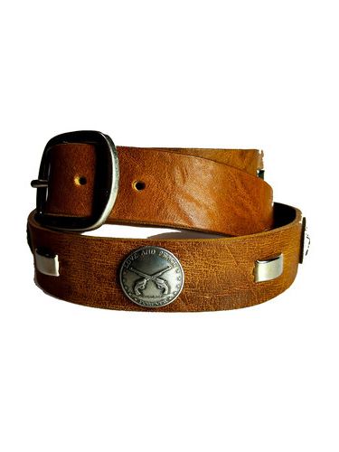 CONCHO LEATHER BELT / レザーベルト / キャメル
