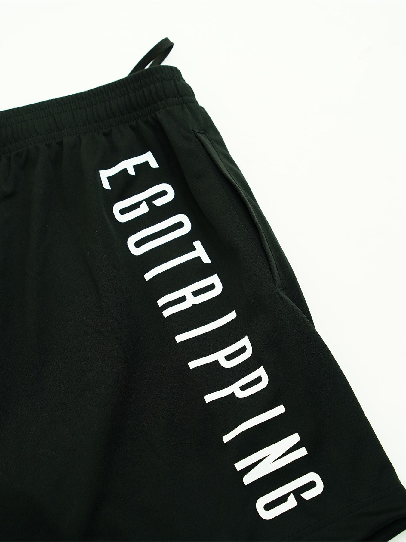 EGO TRIPPING TRAINING SHORTS / トレーニングウェア / ブラック×ホワイト