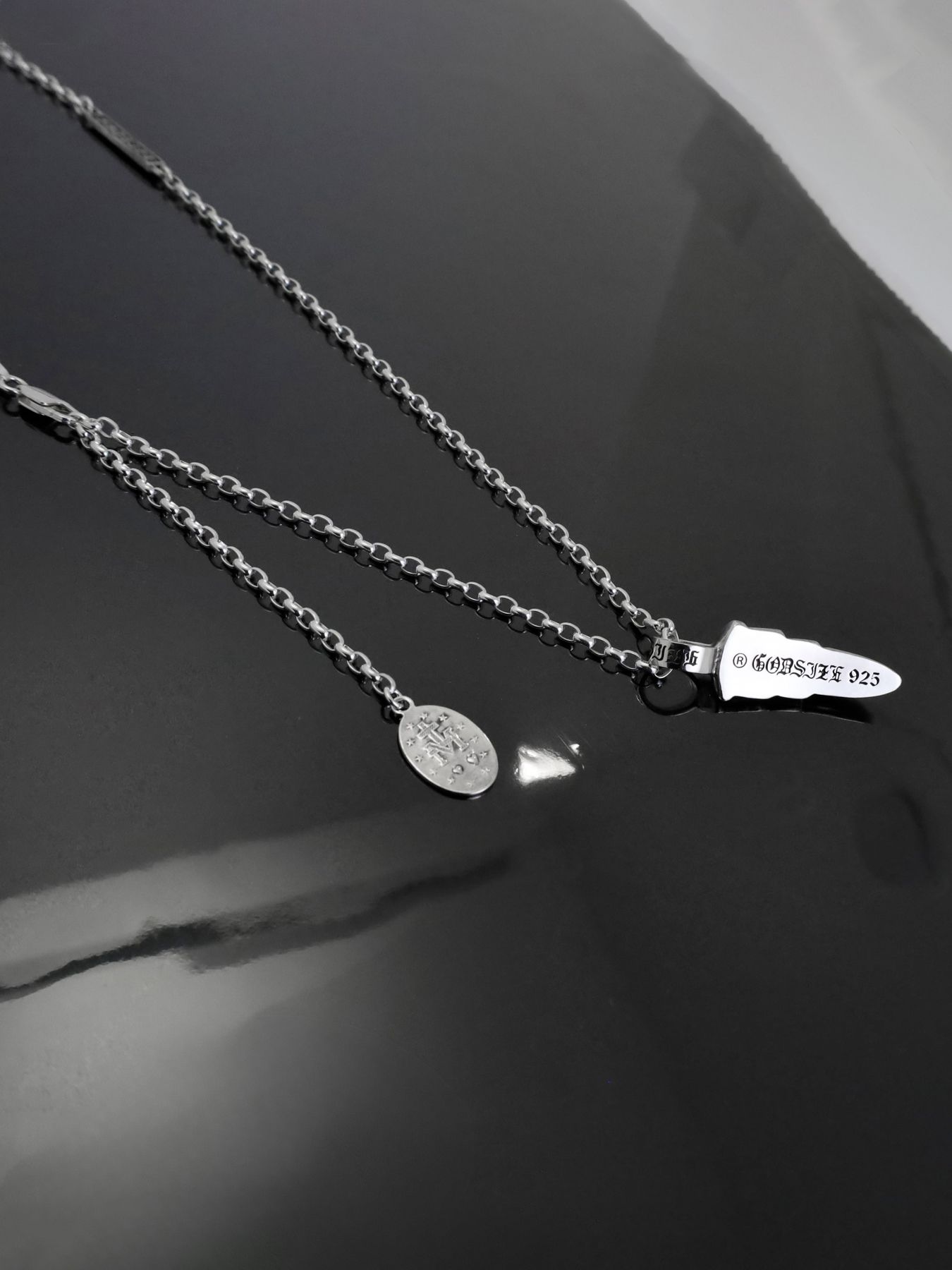 《受注生産》EAGLE CLAW with LOGO #1 NECKLACE with GODSIZE® I.D. TAG / イーグルクロウ #1ネックレス ゴッドサイズ® I.D.タグ / 注文から1～2週間後入荷予定