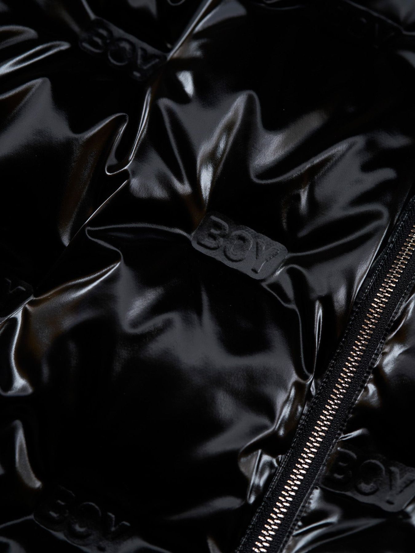 BOY LOGO GLOSSY DOWN BLOUSON / ダウンブルゾン / ブラック