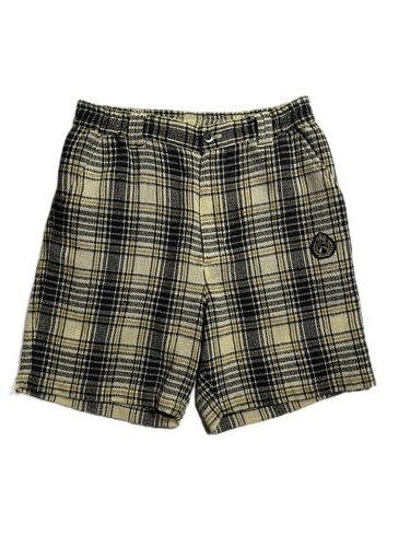 《予約品8月31日 23時55分締め》 CHECK SHORTS / チェックショートパンツ / ベージュ 【roarguns 】 2024年2月入荷予定