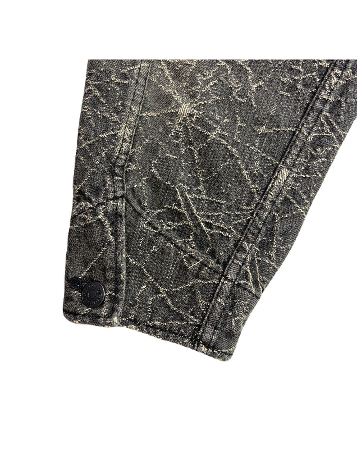 【予約品 3月9日(月) 18:00 締切】SPIDER JAQ DENIM JKT / スパイダー ジャガード デニム カバーオールジャケット / ブラック