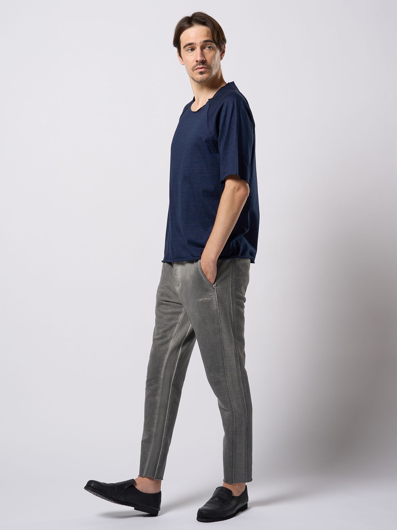 【予約品 9月23日(火) 締切】vintage loose pin-tuck S/S / ヴィンテージ ルーズピンタック ショートスリーブ / インディゴ