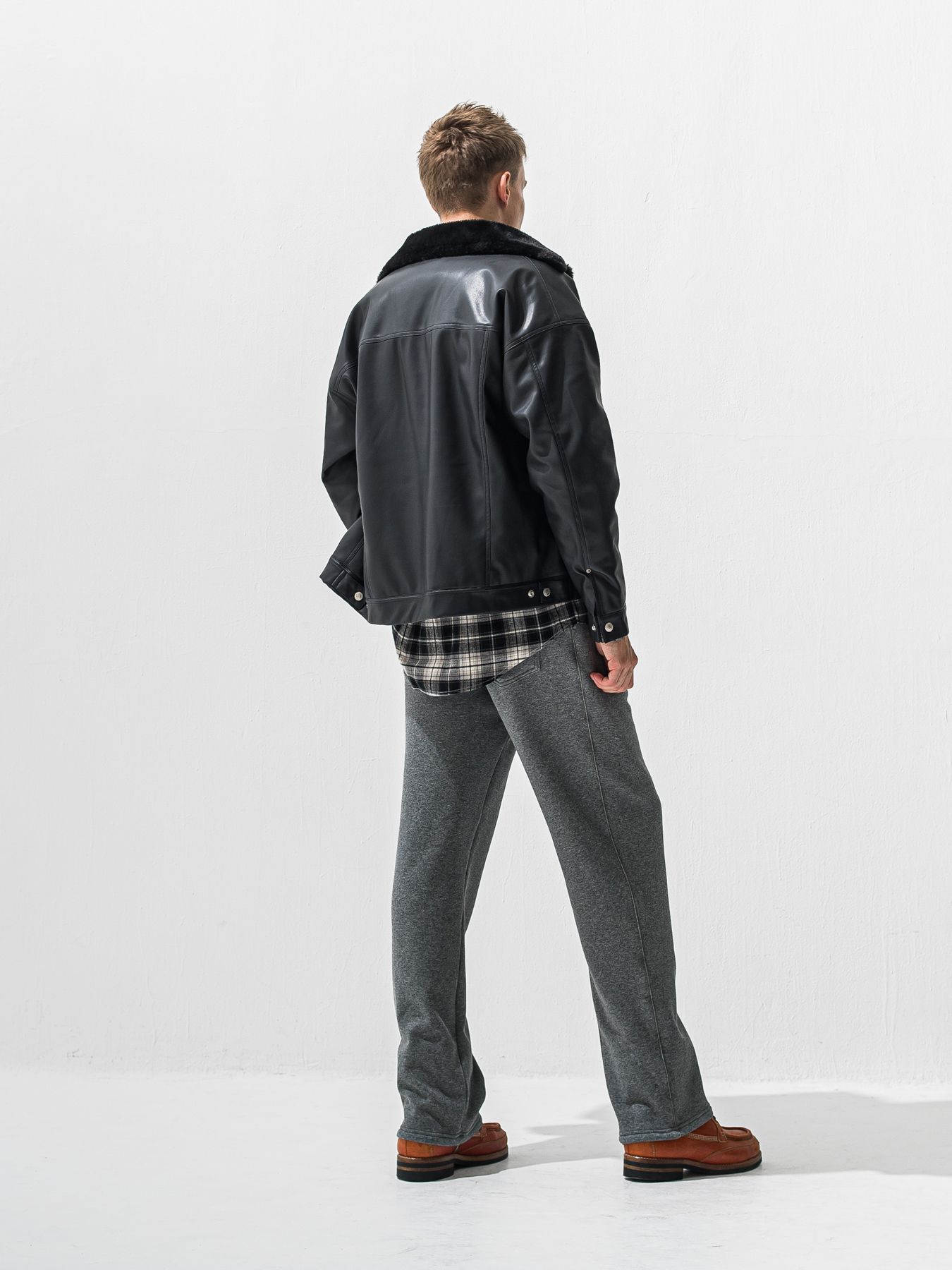 【予約品 9月6日(日) 締切】FLANNEL JACK SHIRTS / オーガニックコットン フランネルチェック ジャックシャツ / ブラック
