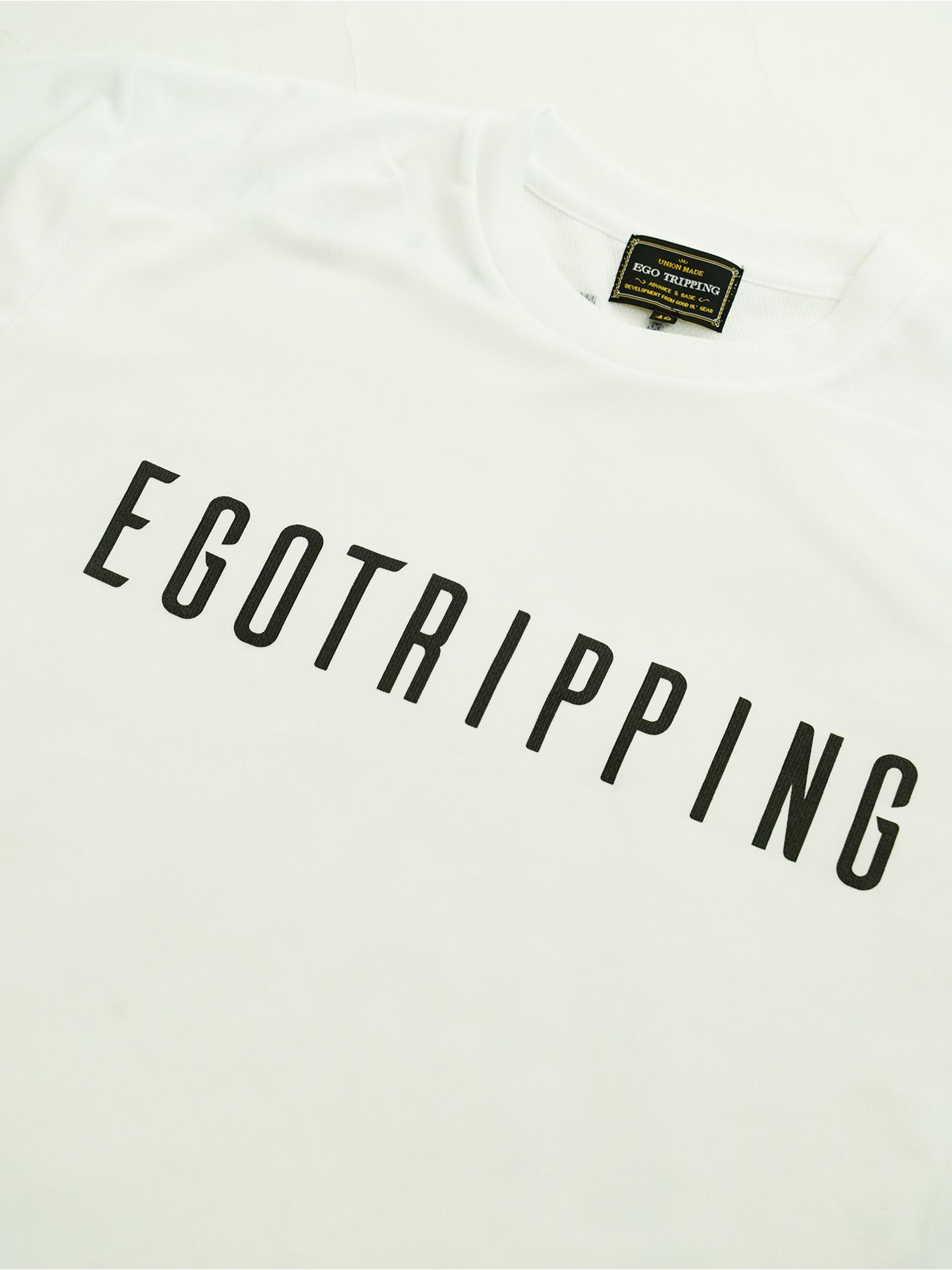 EGO TRIPPING TRAINING TEE / トレーニングウェア / ホワイト×ブラック