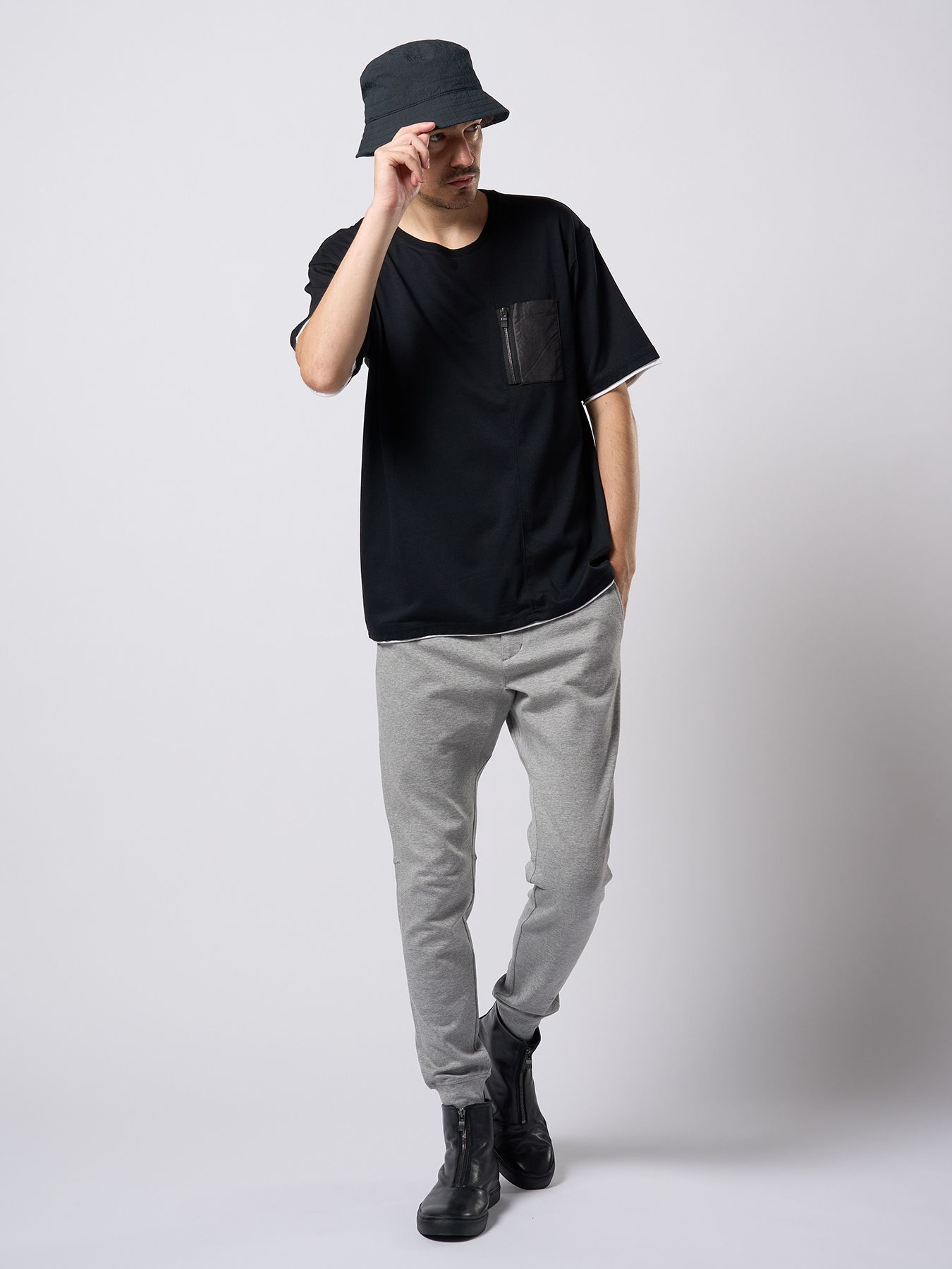 【予約品 9月23日(火) 締切】front zip bootie / フロントジップ ブーティー / ブラック