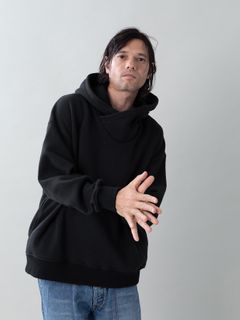 【予約品 5月27日(水) 締切】COWL-WOOLSWEATPARKA / スウェットパーカー / ブラック