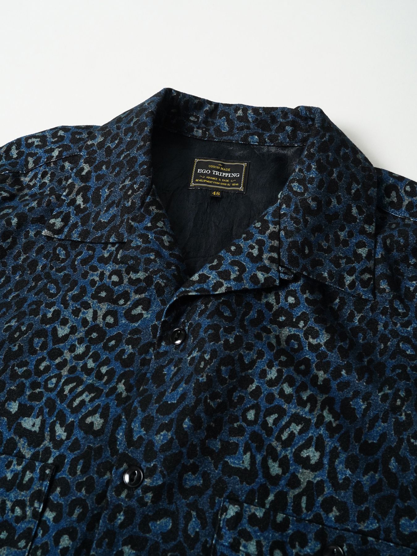 【予約品 7月5日(日) 締切】LEOPARD FLANNELSHIRTS / レオパード フランネルシャツ / ネイビー