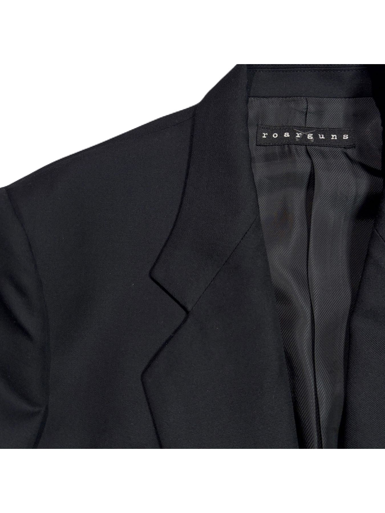 【予約品 3月9日(月) 18:00 締切】W/S GABA JKT CRY / ウール/シルク ギャバ クリスタルクロスガン 2Bジャケット / ブラック