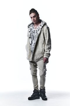 《予約品》 ReversibleHoodie リバーシブル Boa+BandanaJersey / Beige&WhiteBandana 【kiryuyrik】 11月入荷予定