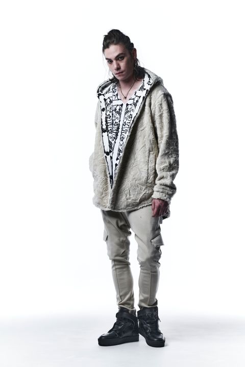 《予約品》 ReversibleHoodie リバーシブル Boa+BandanaJersey / Beige&WhiteBandana 【kiryuyrik】 11月入荷予定