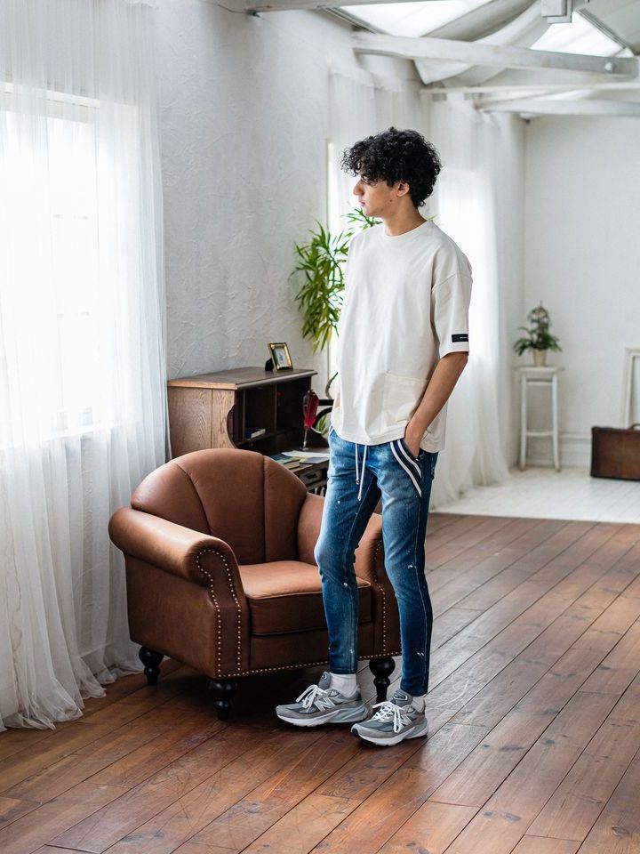 《予約品3月3日18：00締め》 EX denim jersey EDGE PT / デニムジャージパンツ / ダークインディゴ