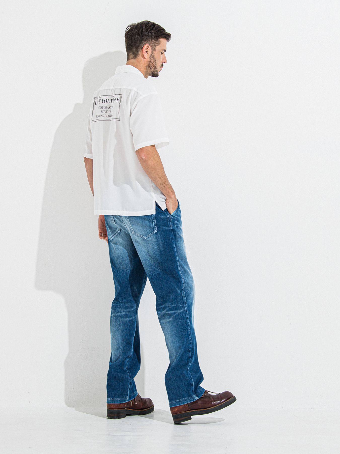 【予約品 】ZACK HALF SHIRT / ザックハーフスリーブシャツ / ホワイトプリント