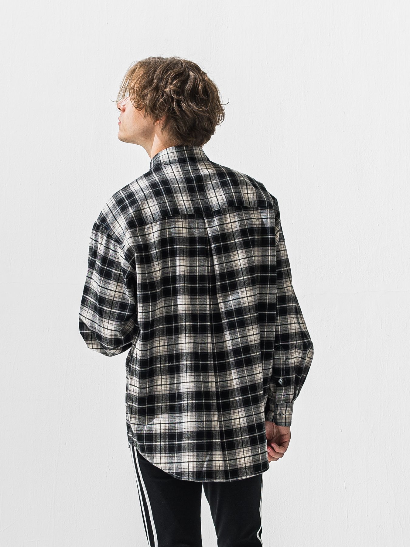 【予約品 9月6日(日) 締切】FLANNEL JACK SHIRTS / オーガニックコットン フランネルチェック ジャックシャツ / ブラック