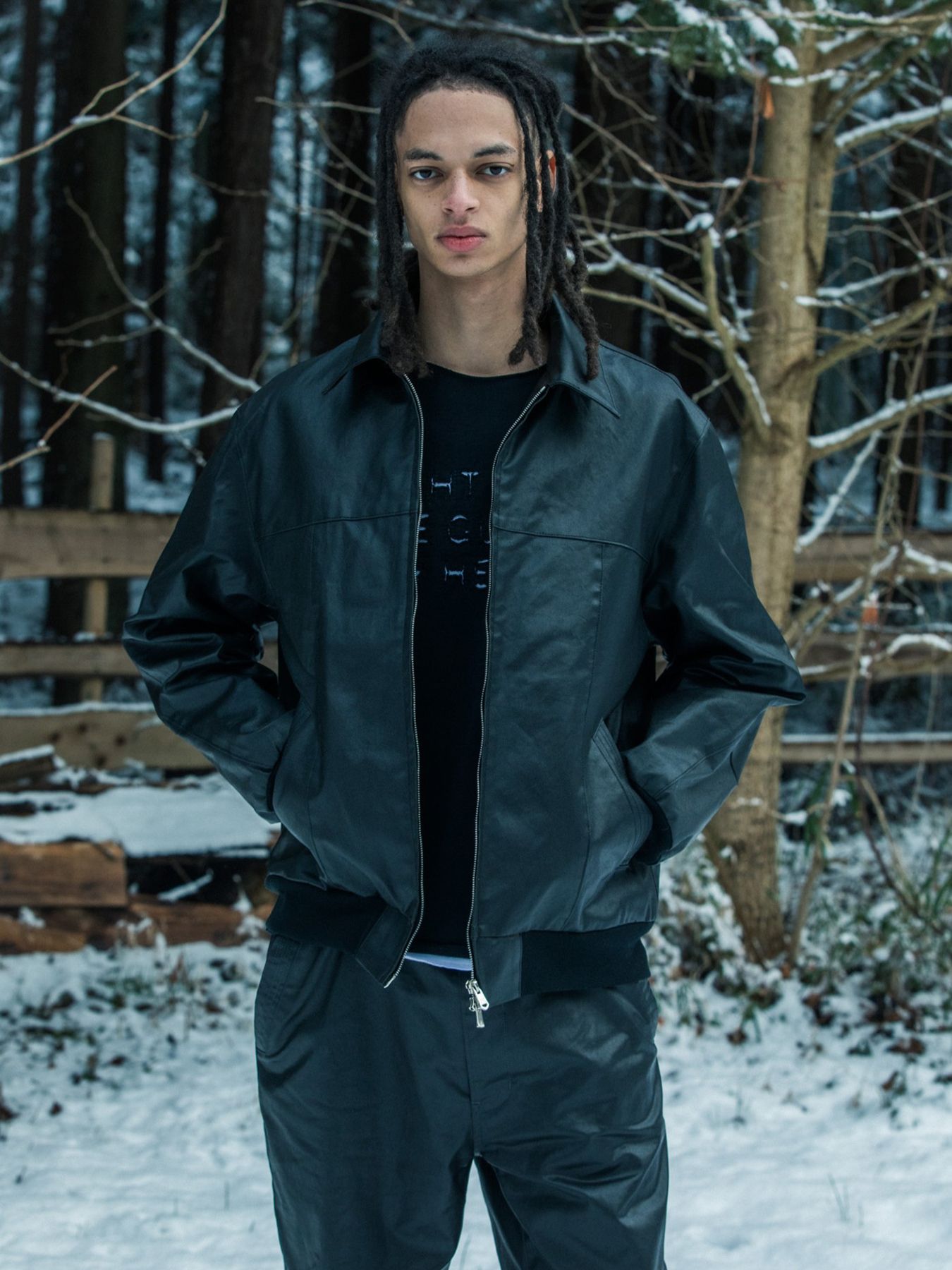 【予約品 3月9日(月) 18:00 締切】O.WASH COATING JKT / ワンウォッシュ コーティング チノクロス ジップブルゾン / ブラック