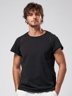 《予約品》 piping cut&sewn / Tシャツ / ブラック