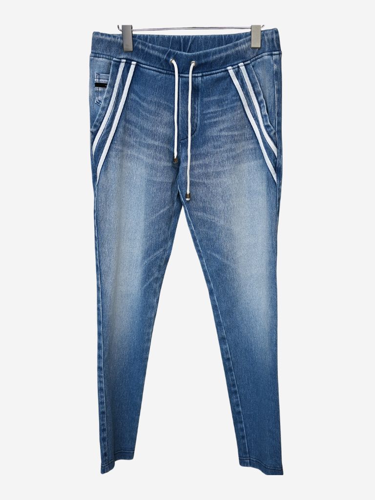 《予約11月17日19時締め》 EX denim jersey  EDGE   PT / ジャージパンツ ライトインディゴブルー